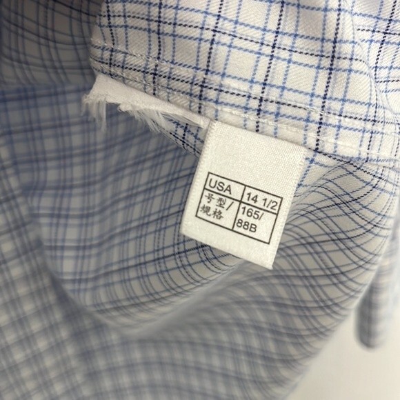 Brooks Brothers 14 1/2 - 2/3 1818 Regent Cotton Dress Shirt windowpane - Picture 10 of 11